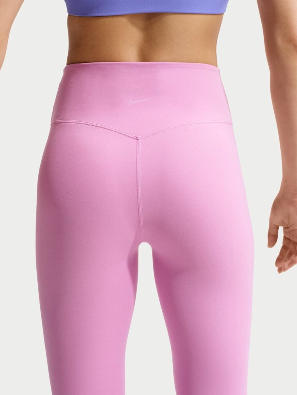 Nike One Dri-FIT 7/8 Leggings Large Pink High Rise Pocket Activewear - Picture 3 of 9